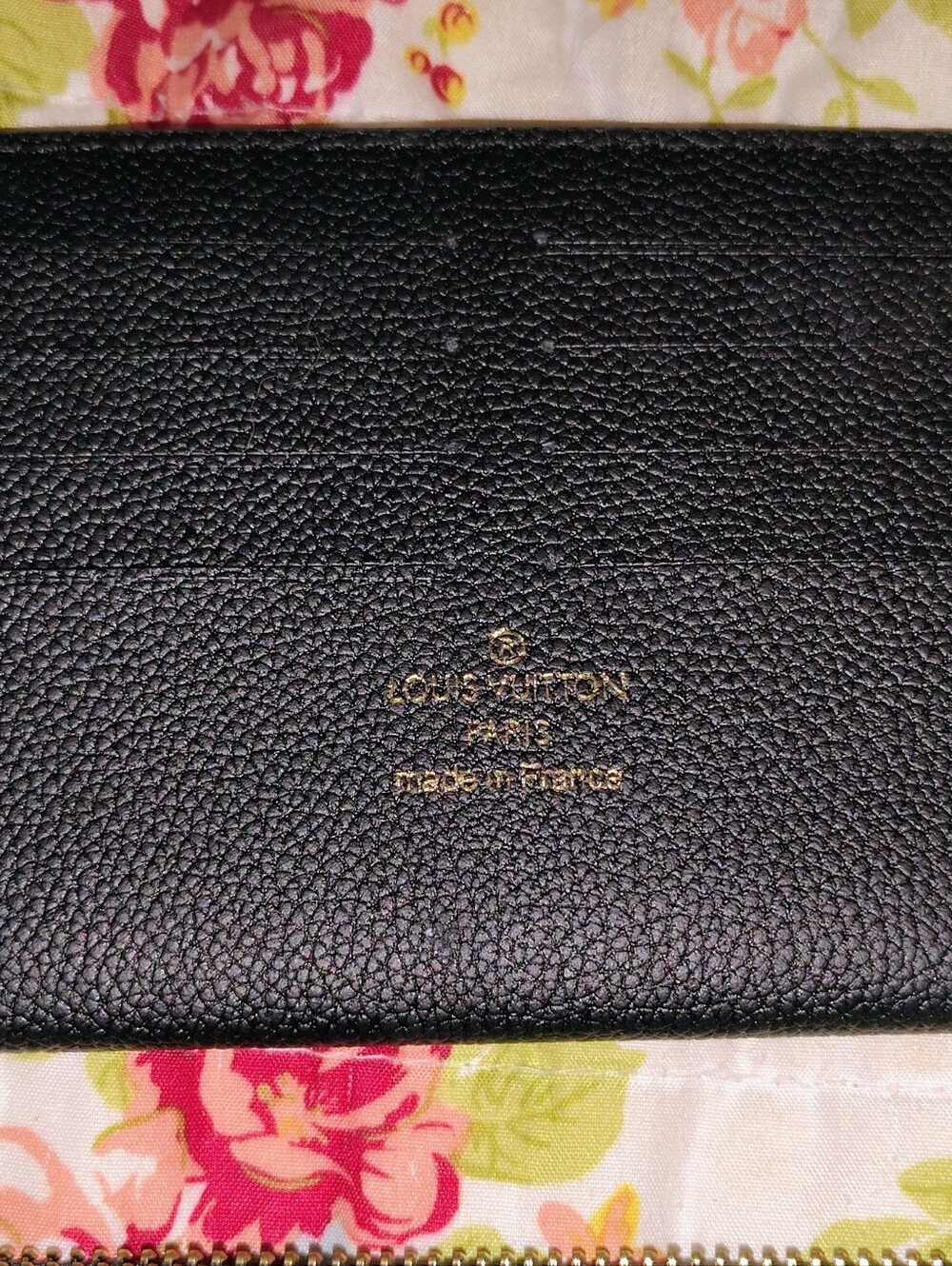 Louis Vuitton Black Embossed Monogram Chain Wallet & Pouch Set - Picture 4 of 9